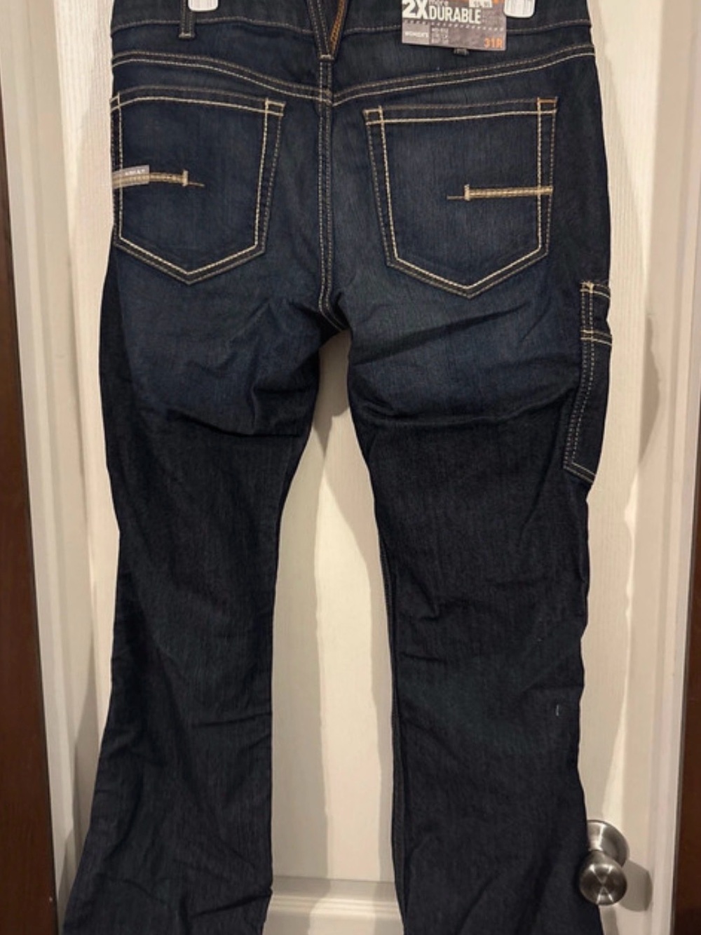 Ariat Women’s Dark Indigo Bootcut Cargo Jeans - Picture 5 of 8